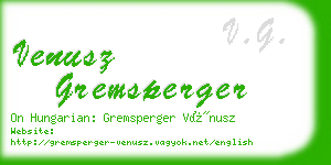 venusz gremsperger business card